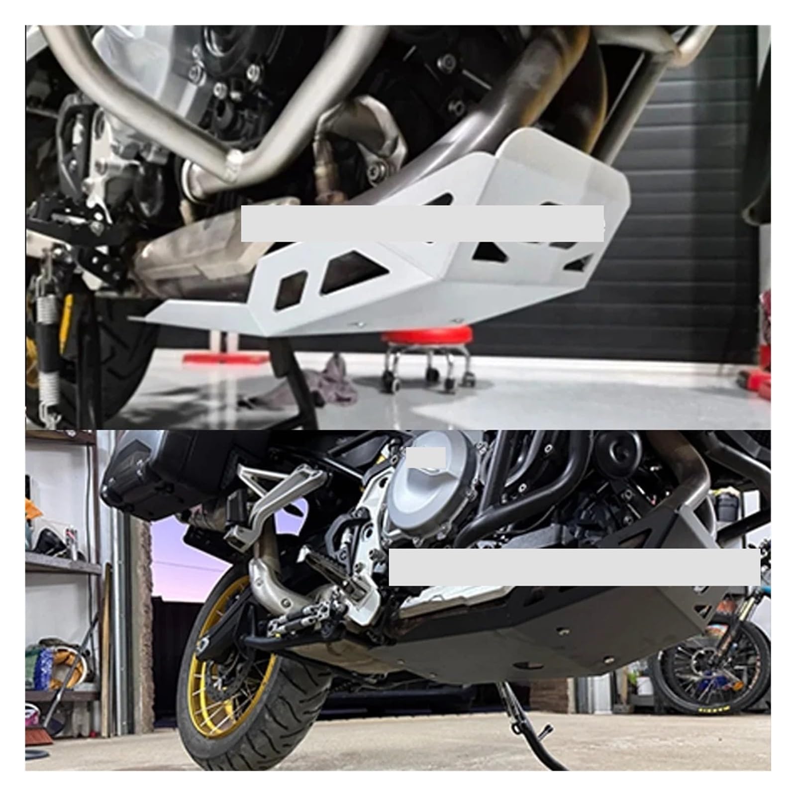 Protector Motor Cubre Carter para BMW para F800GS F800 GS GS800 GS F 800 2024 2025 2026 Placa Deslizamiento Protector Motor Cubierta Protecciónel Chasis(Black)