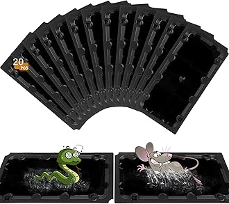 20 Pack Sticky Mouse Trap Rat Traps Indoor, Peanut Taste Pheromone Mouse Traps Indoor for Home, Glue Sticky Traps for Mice and Rats, Snake(Large Size)