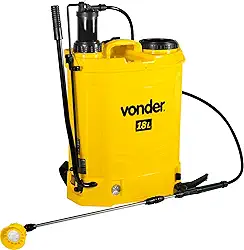 Vonder, Pulverizador Costal, 2 Em 1, Manual Ou Bateria, Com Bateria De Lítio, 18 Litros.