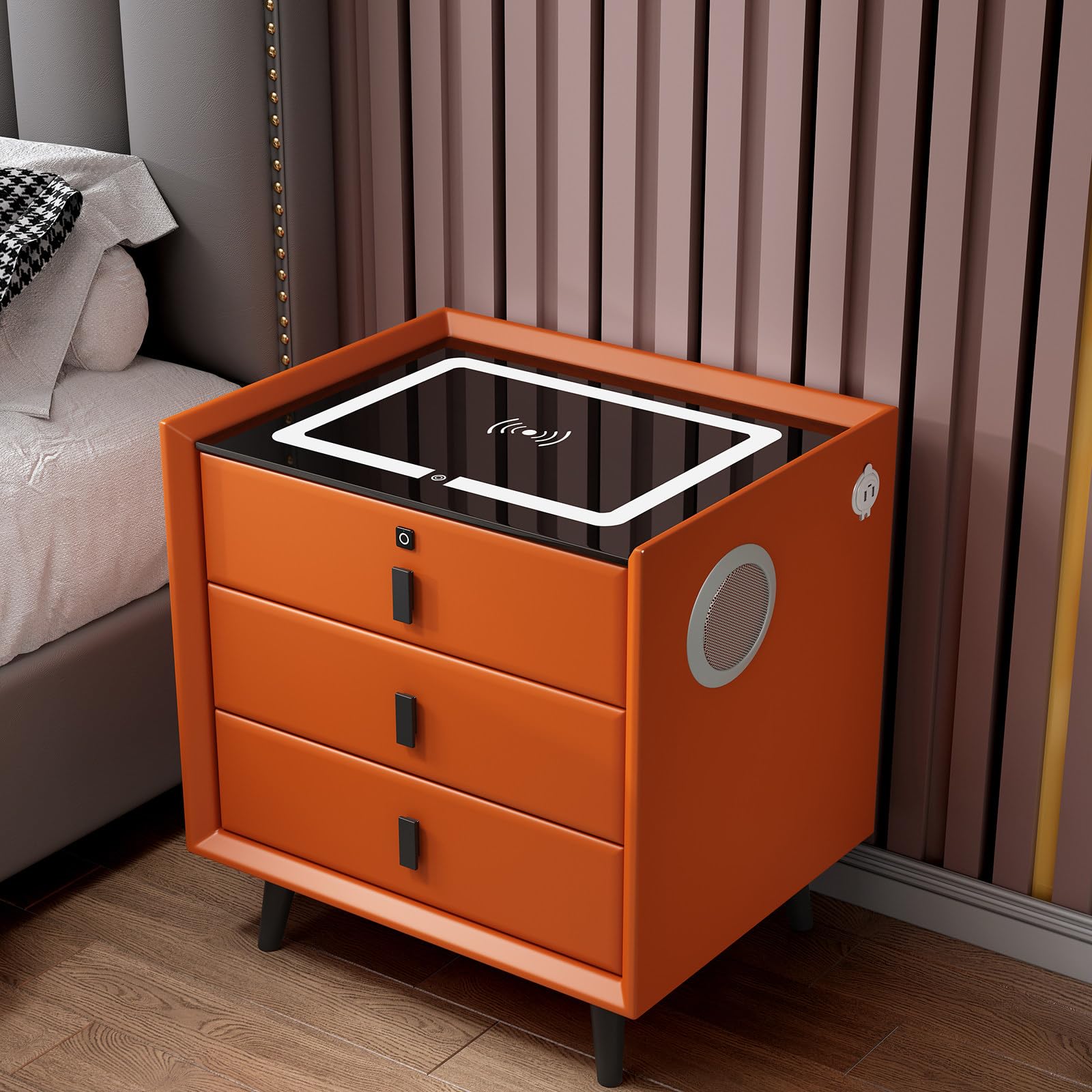 Table de chevet moderne avec lumière LED pour sublimer votre chambre