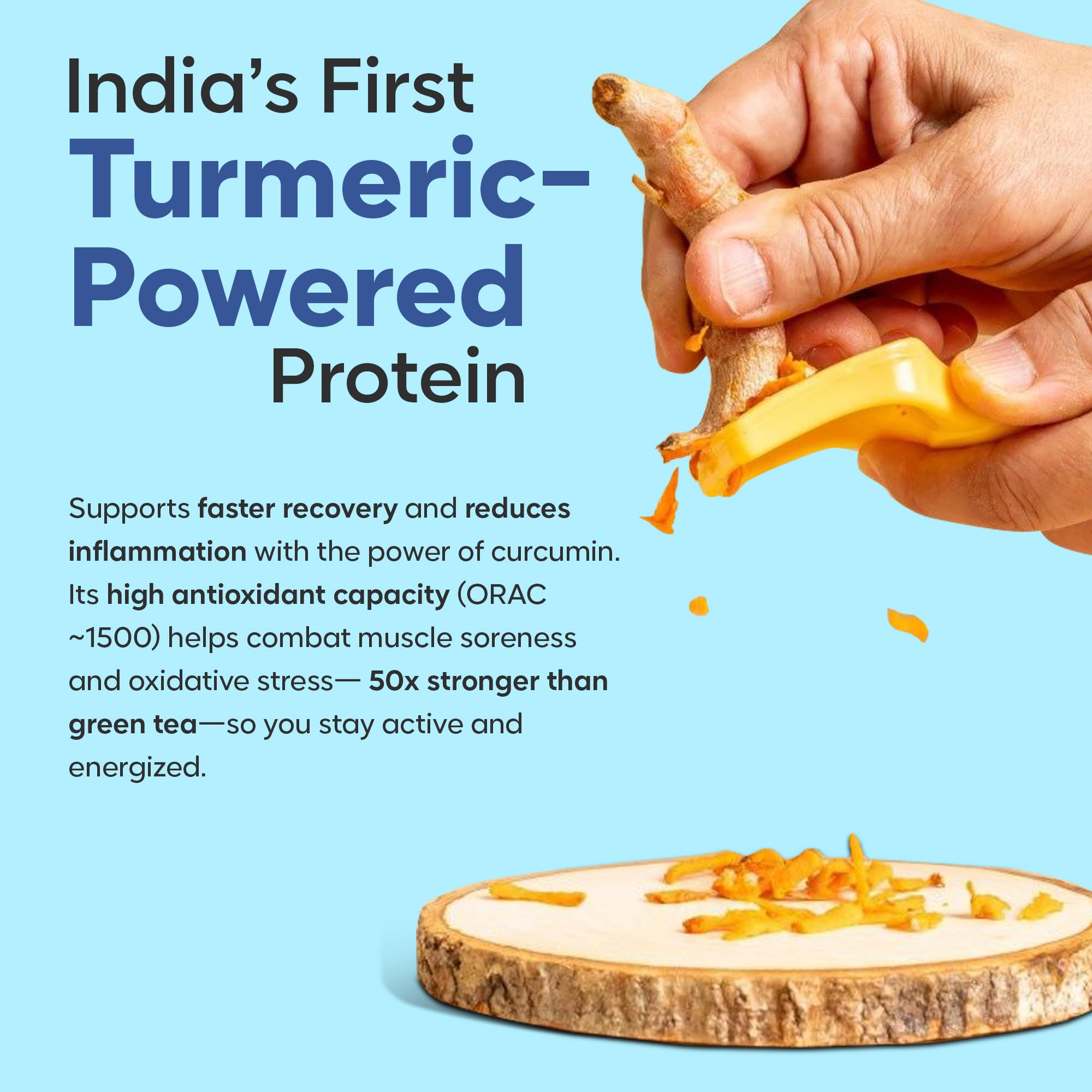 Foodstrong Whey Protein Powder (Concentrate + Isolate), 100% Hormone Free Grass-Fed Whey, 26G Protein & 6.6G BCAA, Vanilla, With Turmeric & Digestive Enzymes, (15 Sachets), 525G 2