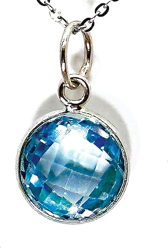 Miniatura 24 de Collar con colgante redondo, piedras preciosas naturales, labradorita, piedra lunar arcoíris, cristal, cuarzo rosa, amatista, citrino, plata de ley,