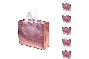 Set of 5 Glossy Reusable Grocery Bags