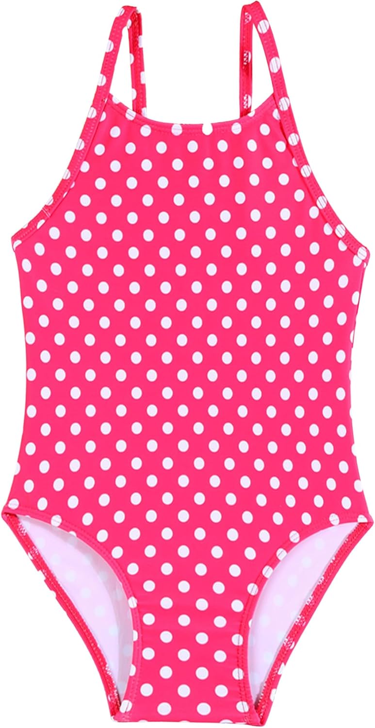 Girls Beach Sport Swimsuit One-Piece Print Swimwear 4-12T