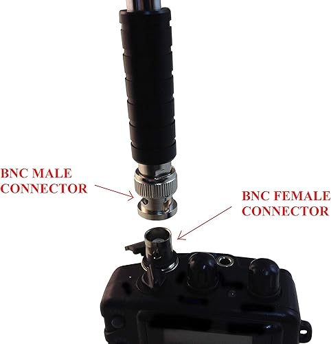 Miniatura 5 de TW-999BNC BNC - Antena de mano macho para escáner (20-1300MHz) con conector macho BNC para escáner de radio y contadores de frecuencia