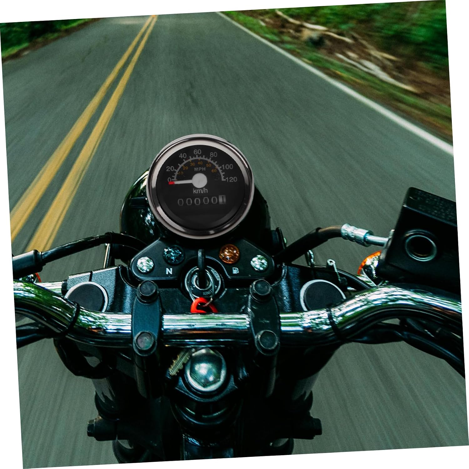 Unomor Motorcycle Speedometer Tachometer Indicator for Motorbike Durable Mechanical Design for Speed Monitoring Versatile Usage Demanding Environments