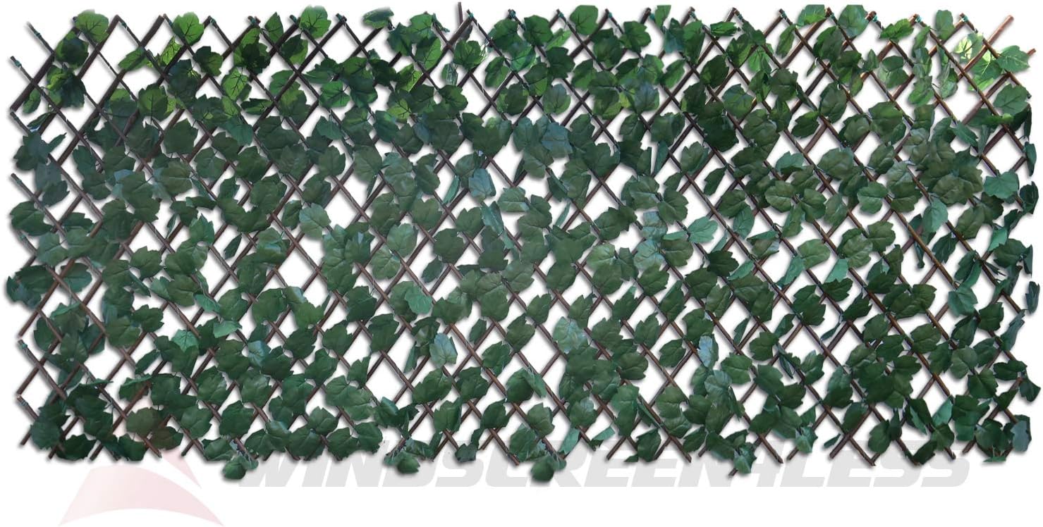 Windscreen4less Artificial Leaf Faux Ivy Expandable/Stretchable Privacy