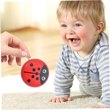 Ladybug Yoyo with String Cute Ladybug Pattern Wooden Fun Toddler Yoyo