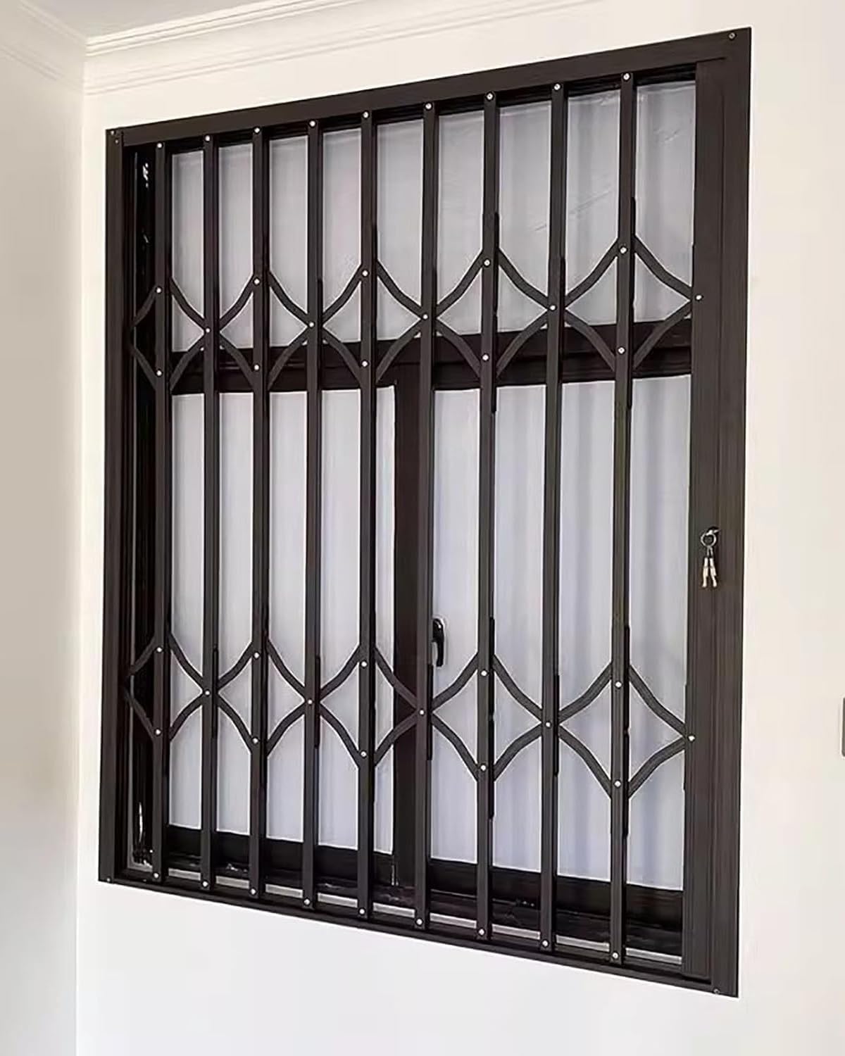 Kratki zabezpieczające przed włamaniami, do warsztatu kampera, do garażu, mieszkania, ochrona przed włamaniami, konfigurowalne rozmiary (89 x 106 cm)