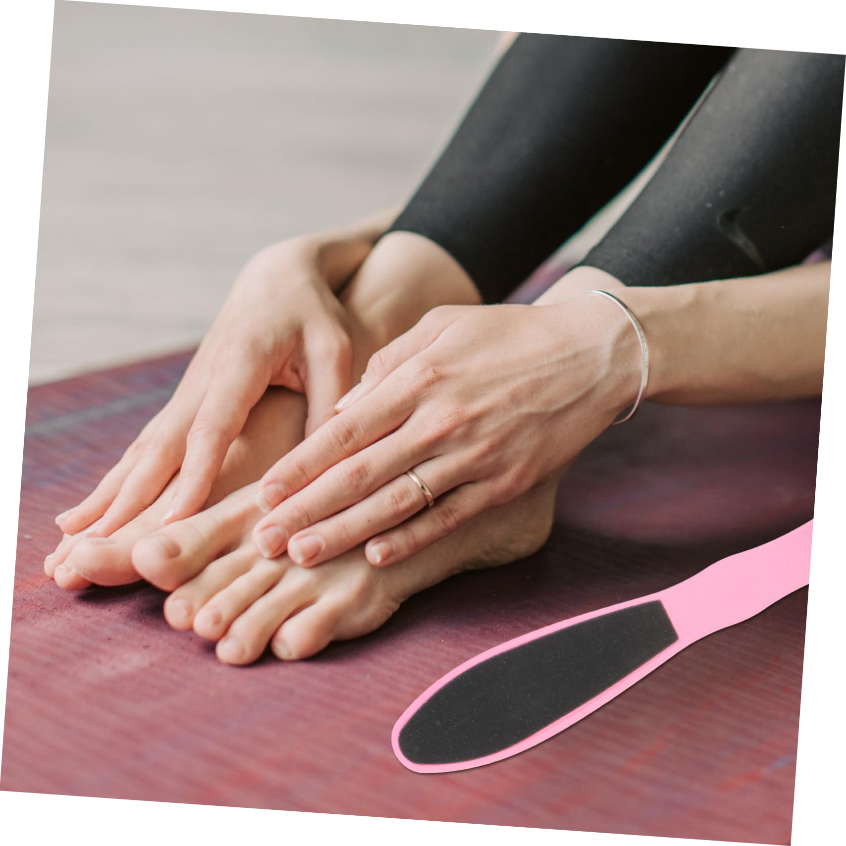 NIYANGLE 10PCS Double Sided Frosted Foot Care Tool Portable Remover Foot Scrubber Practical Multifunction Exfoliating Brush for Home Use Random Color Random Color