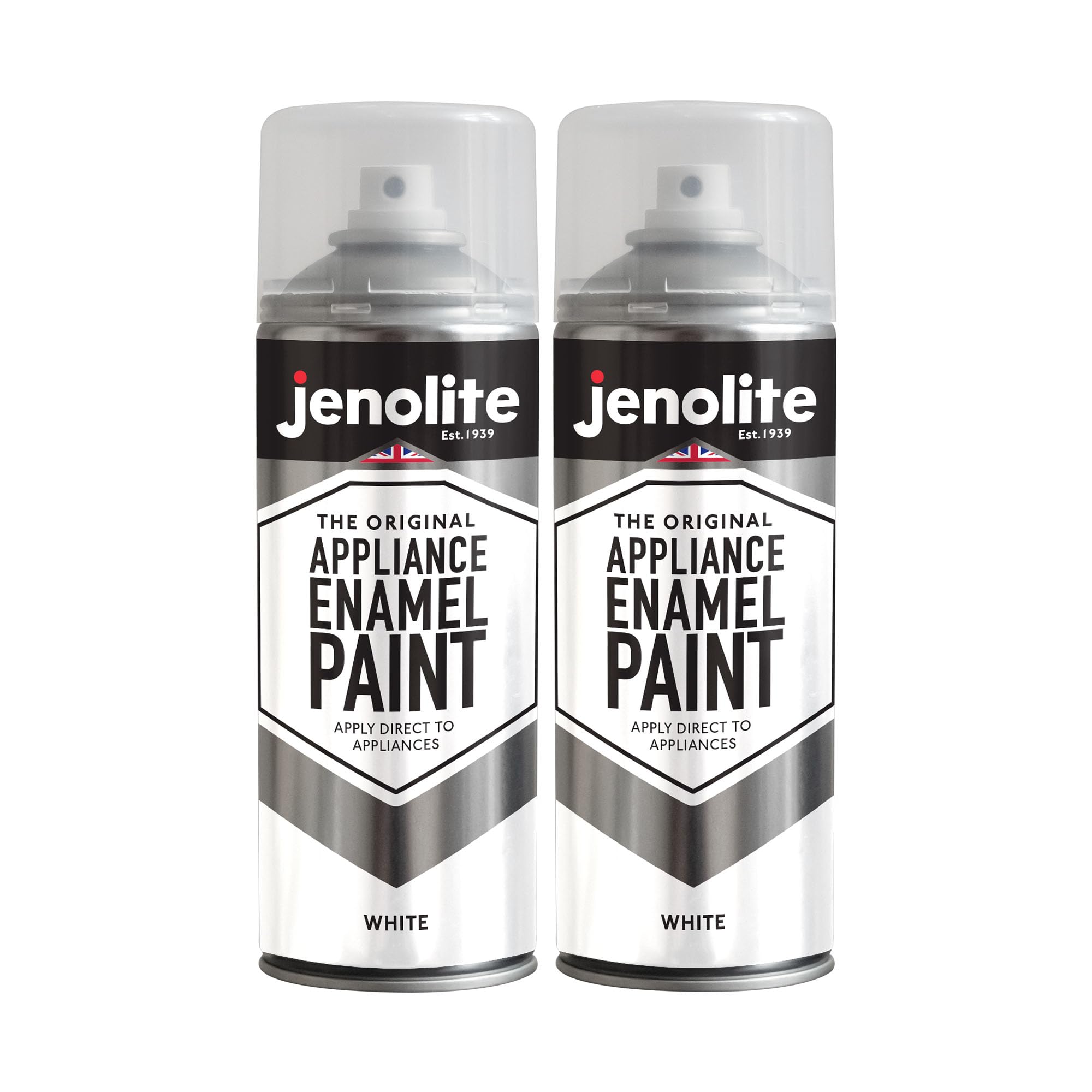 JENOLITE Appliance Enamel Paint | 2x400ml | White Spray Paint | Restore & Refresh Appliances | Ideal For Fridges, Freezers, Washing Machines, Radiators
