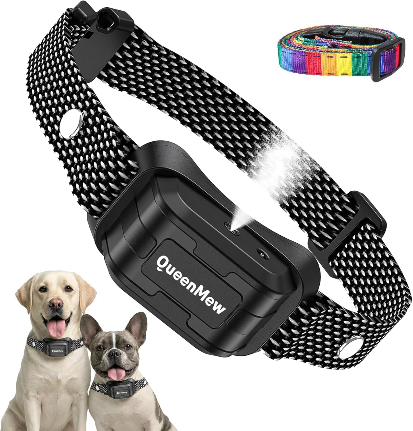 Anti Bark Collars for Dogs, Auto Citronella Dog Collar Stop Barking, Citronella Bark Collar with 3 Adjustable Sensitivity & Spray Levels, Anti Barking Dog Collars with 2 Straps for Small Large Dogs