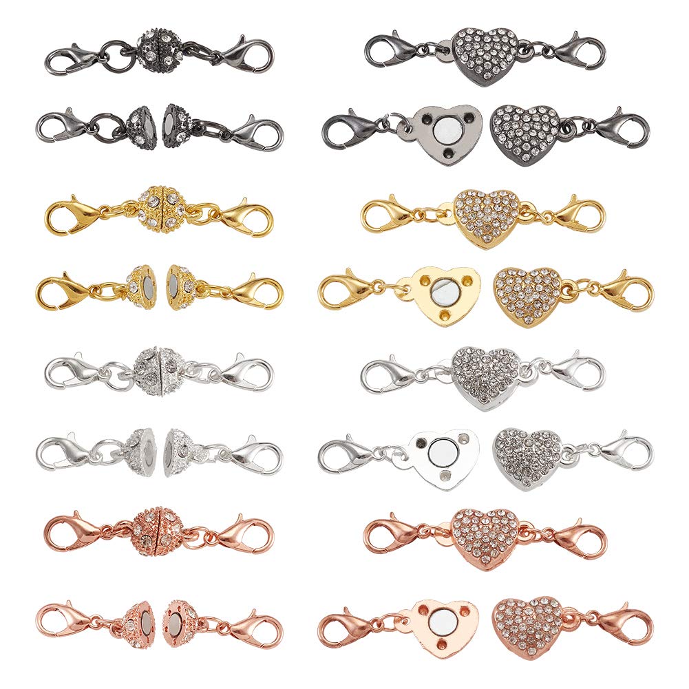 Amazon | Beadthoven マグネットクラスプ 16組入り 合金製 ラウンド