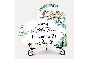 Three Little Birds Don't Worry Your Way To Happiness Desk Wood Wall Decor Sign