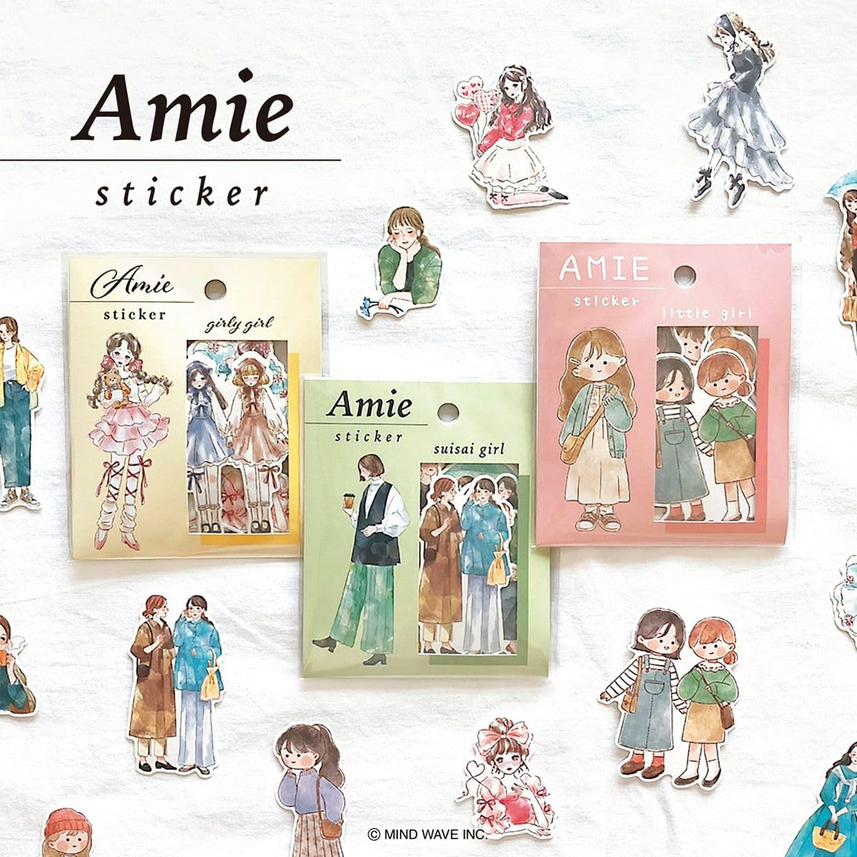 Amazon.co.jp: Amie sticker アミ ステッカー かわいい フレークシール