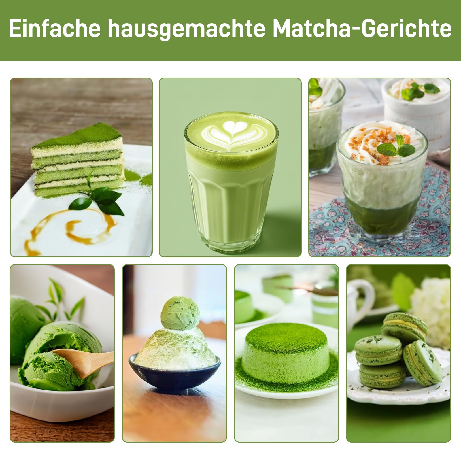 Matcha Set 6-teilig, Japanisches Matcha Tee Set mit Keramikschale mit Ausgießer, Bambusbesen, Besenhalter, Edelstahl-Sieb, Bambuslöffel, Traditionelles Matcha Starter Set für Teezeremonien