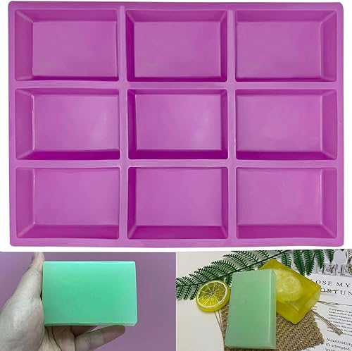 Molde de jabón rectangular de silicona de 4 onzas grandes para hacer jabón molde de silicona rectangular para jabón