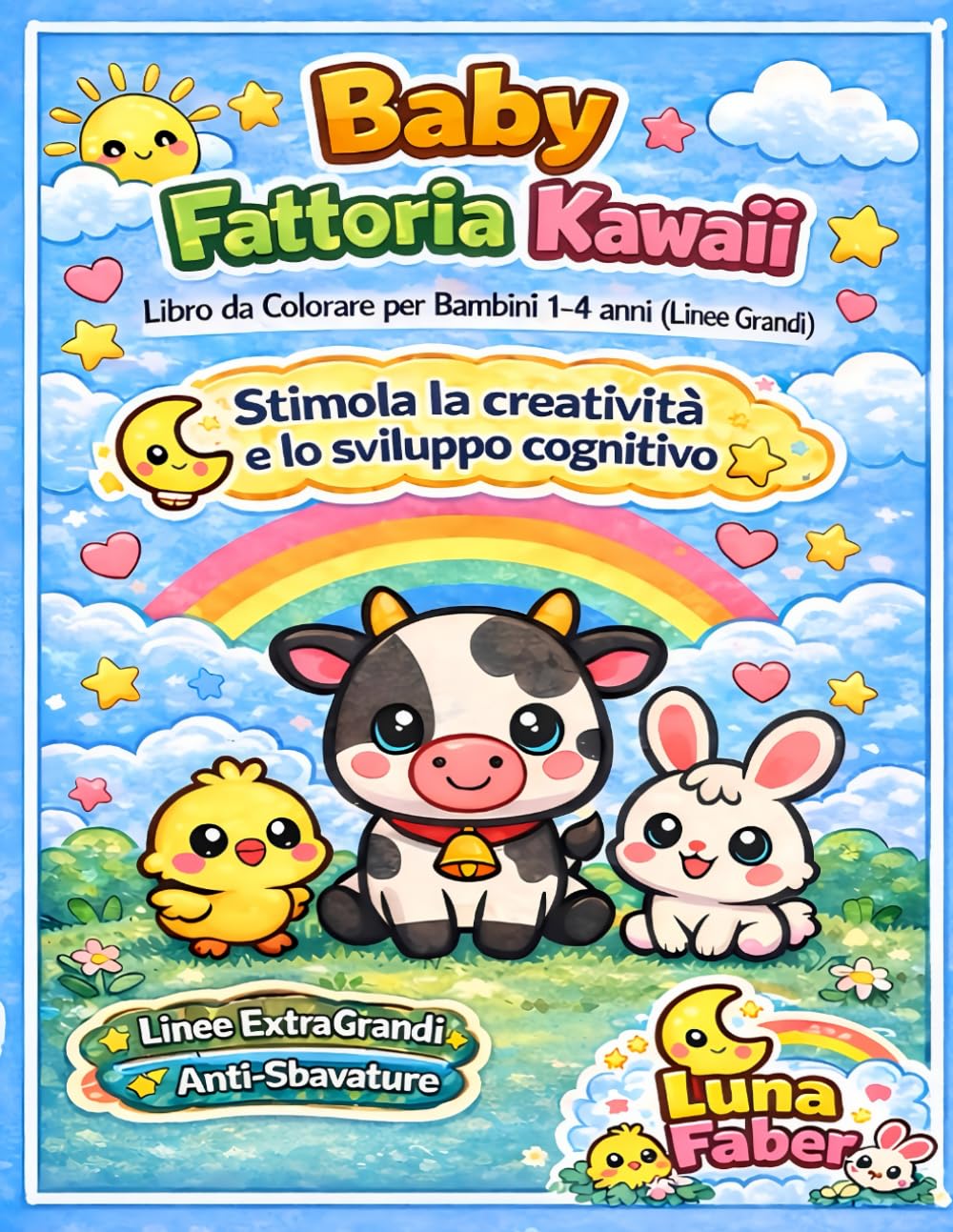 Baby Fattoria Kawaii: La fattoria da colorare (Baby Kawaii)