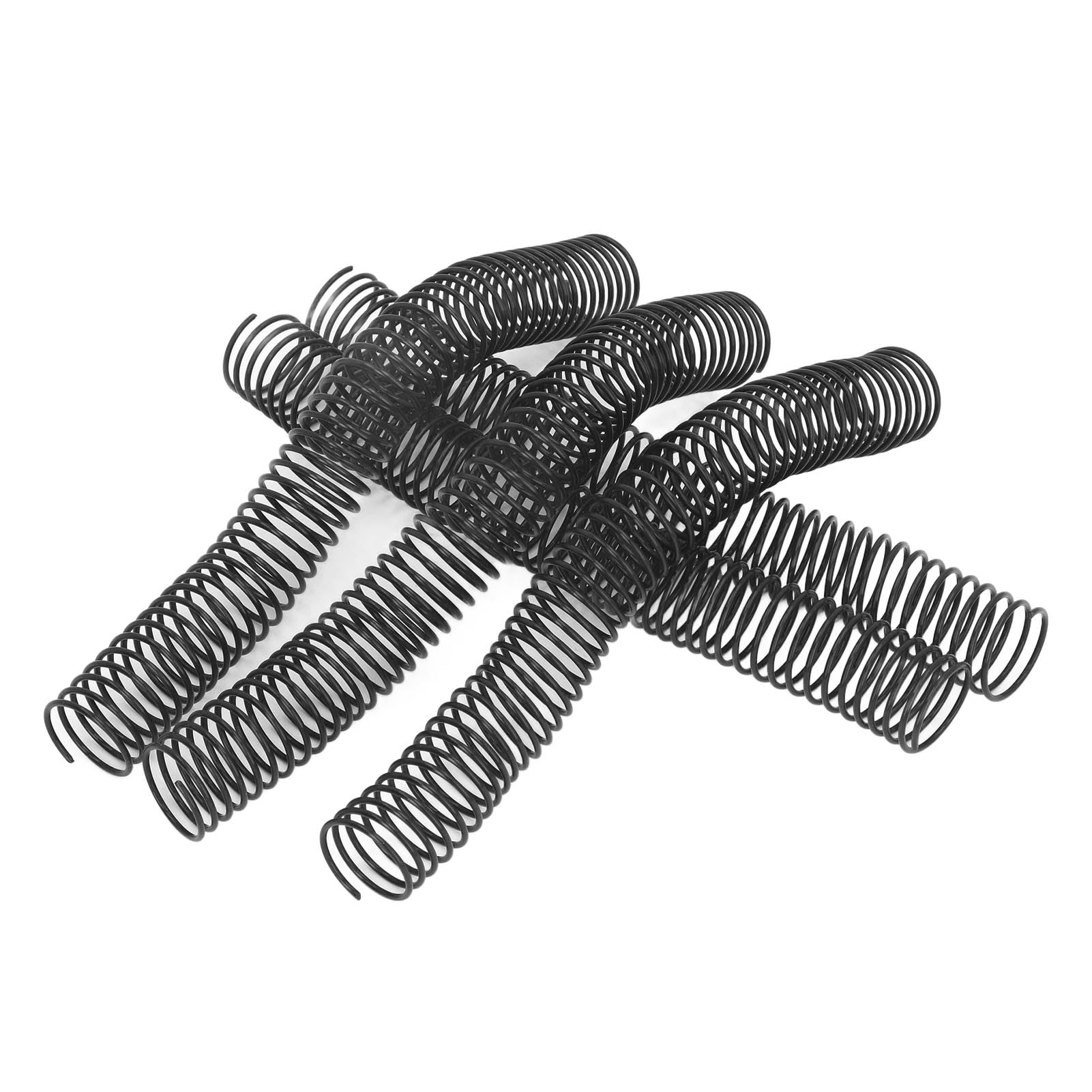 20 bobine di rilegatura a spirale in plastica, diametro 32 mm, 48 denti, passo 4:1, capacità 280 fogli, spirali nere per rilegatura a spirale per documenti