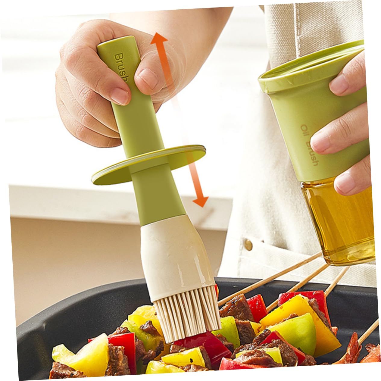 GALPADA Grill Basting Brush Set Silicone Oil Brush for Cooking Bbq Charcoal Grill Accessories Easy Clean