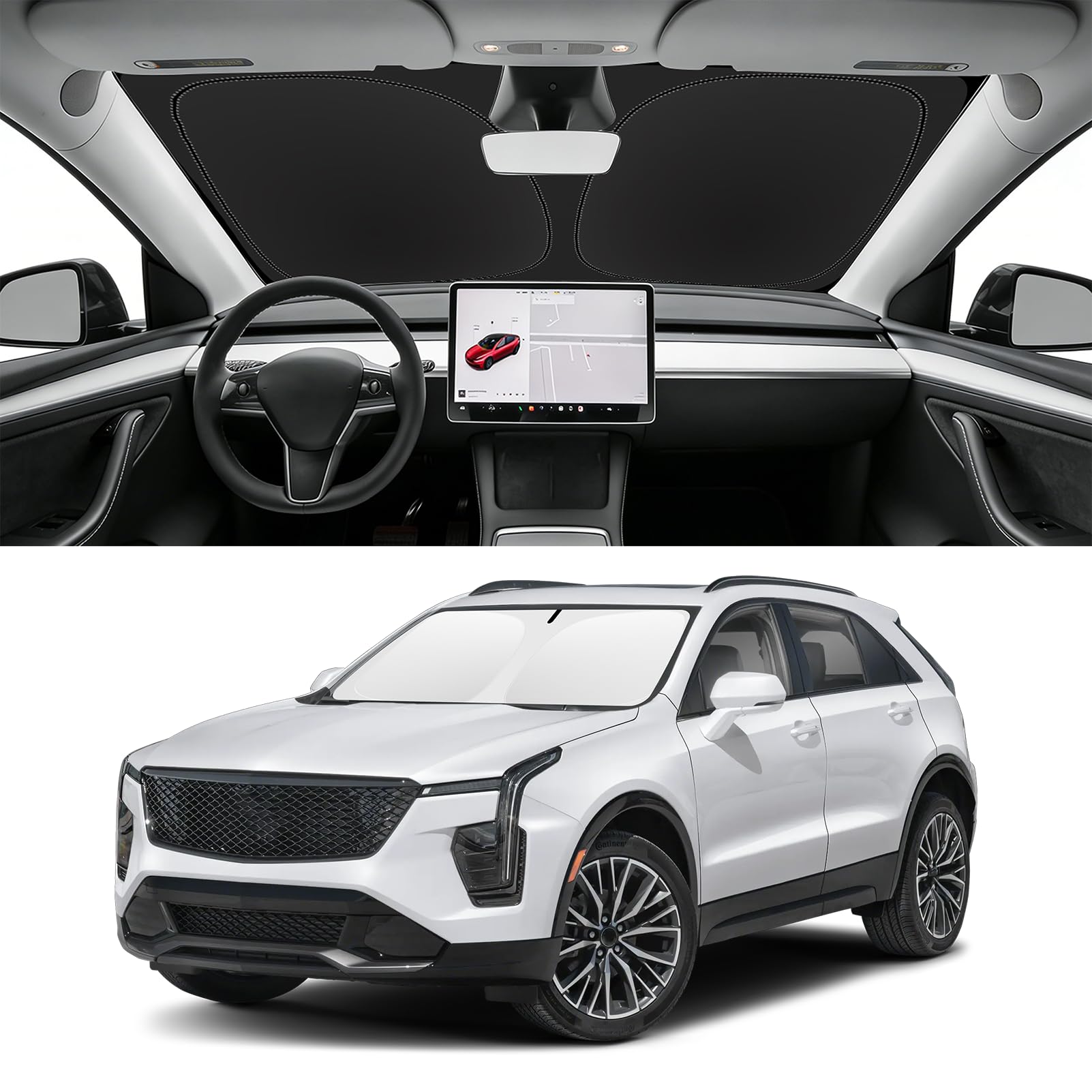Custom Fit Windshield Sun Shade for Cadillac XT4 2019-2025