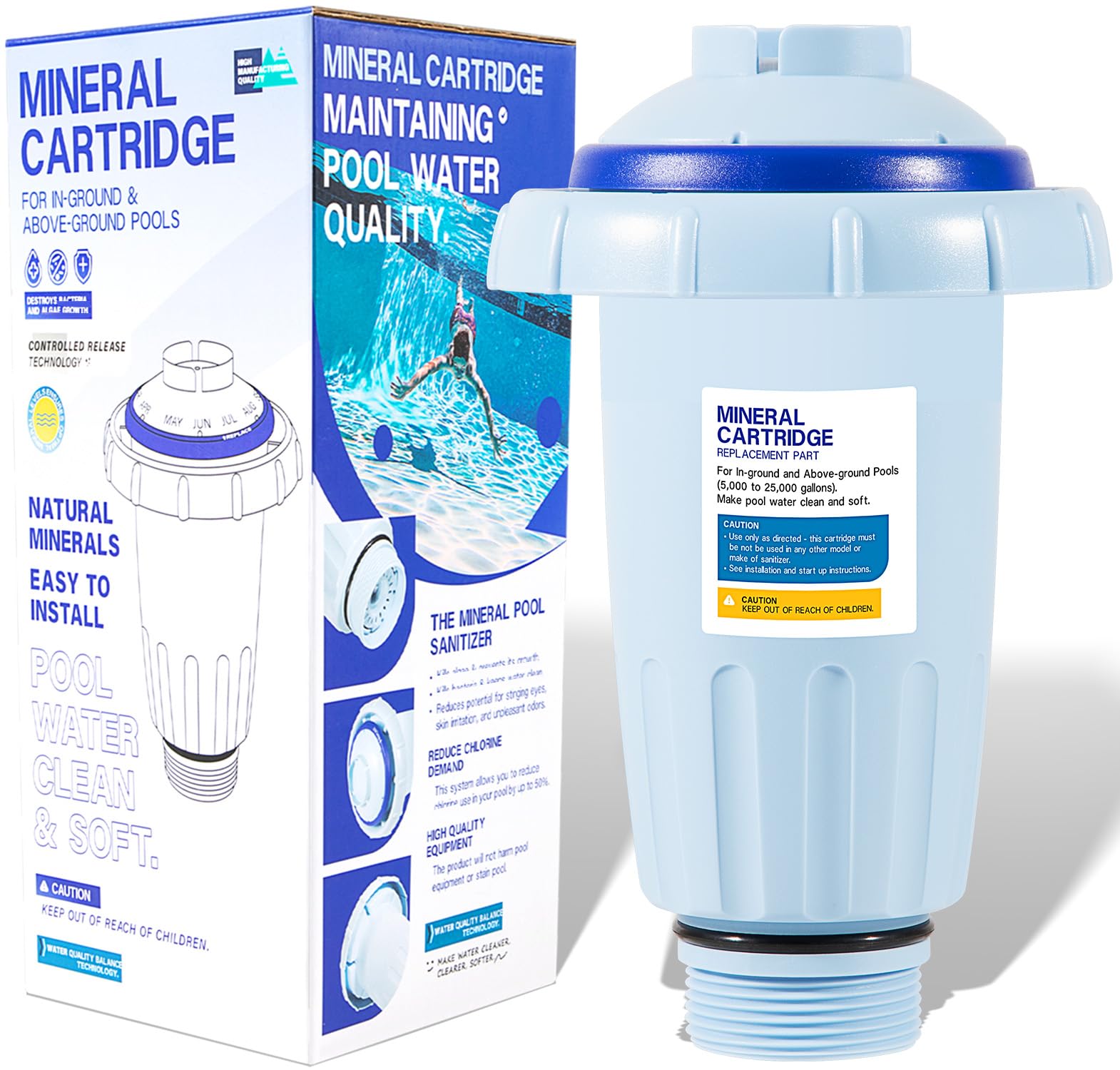 Replacement for Nature2 Express W28175 Mineral Cartridge Replacement for Pool Sanitizers