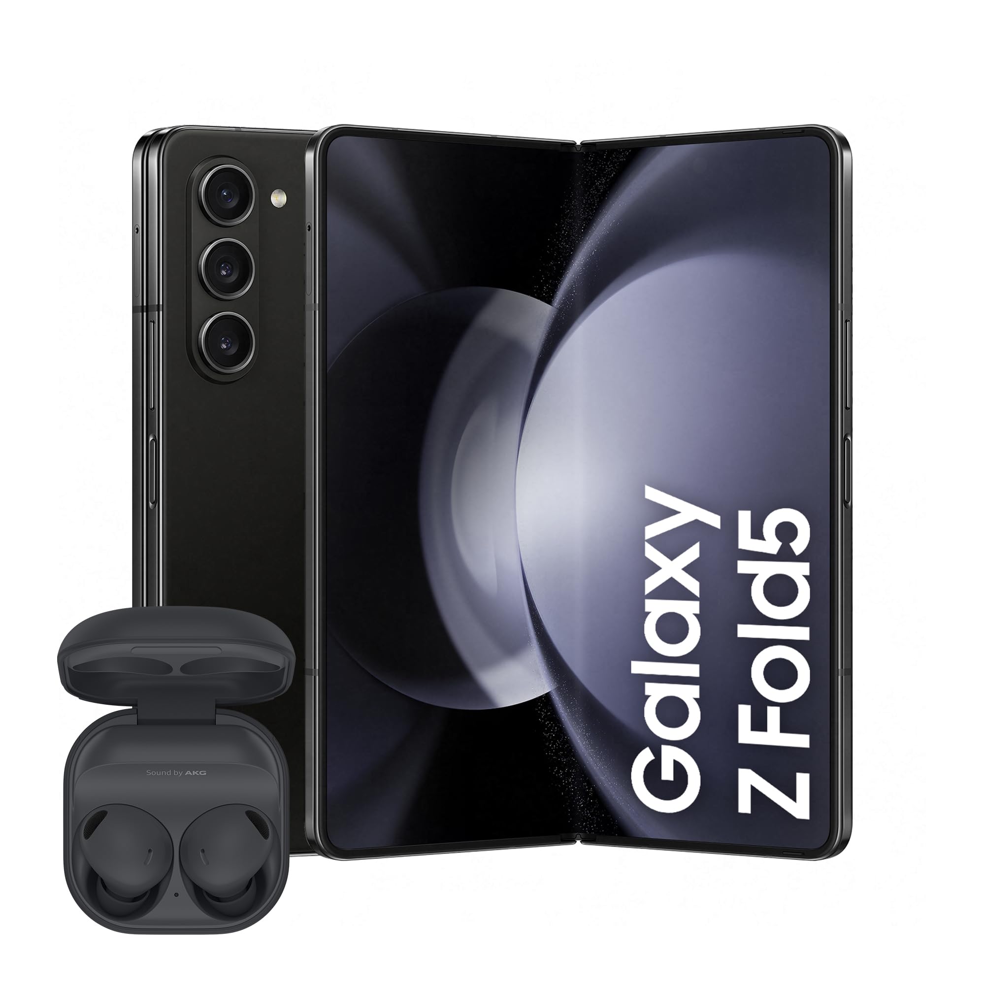 Samsung Galaxy Z Fold5, Unlocked Android Smartphone, 256GB Storage, Black, 3 Year Extended Warranty with Samsung Galaxy Buds2 Pro Wireless Earphones, Graphite (UK Version)