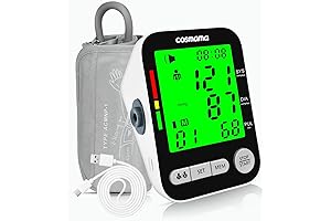 Automatic Home Blood Pressure Monitor with Rechargeable BP Machine, Large Display and...