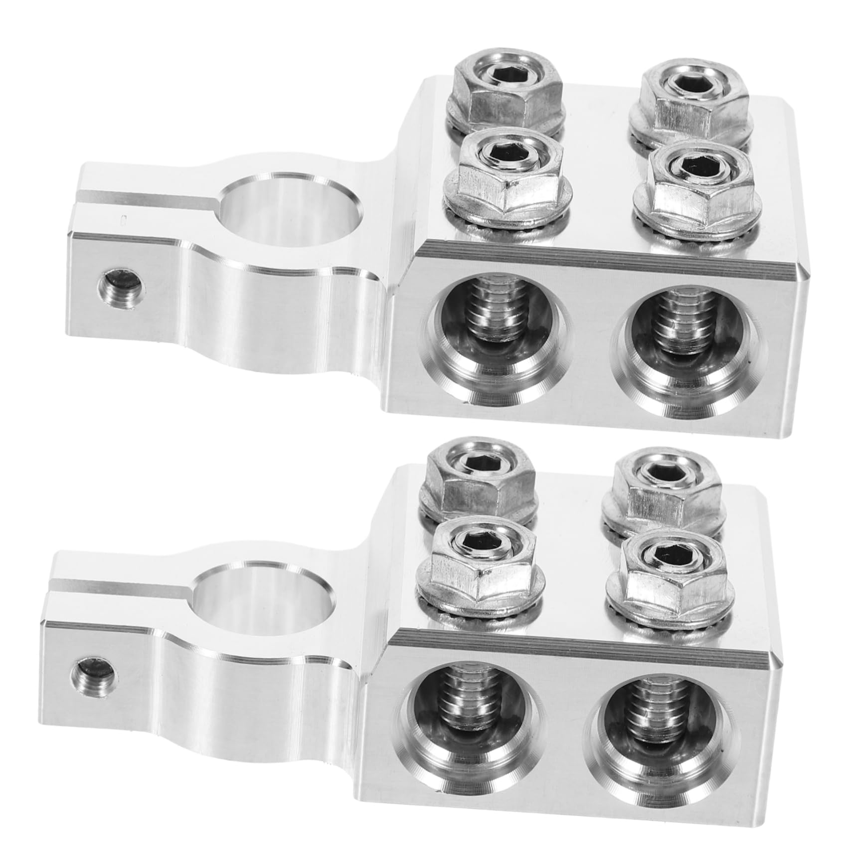 Paire de Cosses de Batterie Facile à Installer en Alliage D'aluminium Argenté, Interrupteur Isolateur pour Déconnexion de Batterie Véhicule Automobile