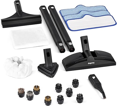 Miniatura 7 de Dupray Limpiador de vapor limpio, vaporizador multiusos para suelos, lechada y tapicería, limpieza sin químicos, tanque grande, kit de accesorios de
