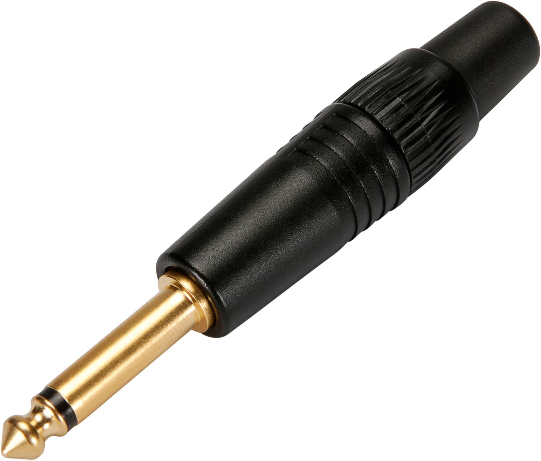 Neutrik NP2C/B TS Mono Phone Connector - Black Shell with Gold Contacts