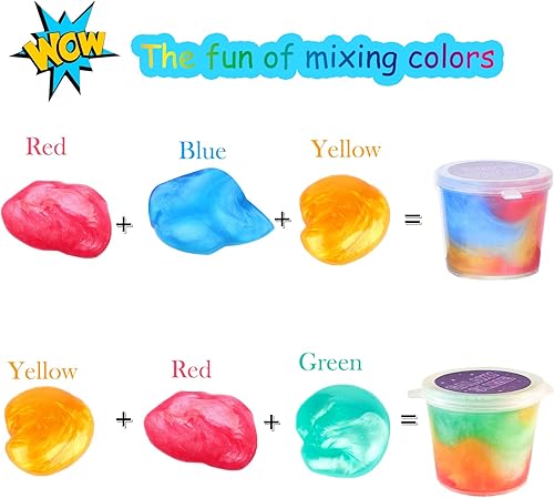 Miniatura 3 de D'ALBA Kit de slime de galaxia, paquete de 28 unidades a granel, recuerdo de fiesta para niños, antiadherente, alivio del estrés, juguete de masilla