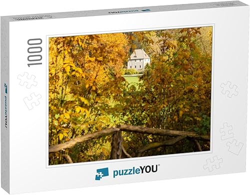 Weimar, Goethe Garden House at Famous Ilmpark in Autumn... Rompecabezas con 1000 piezas