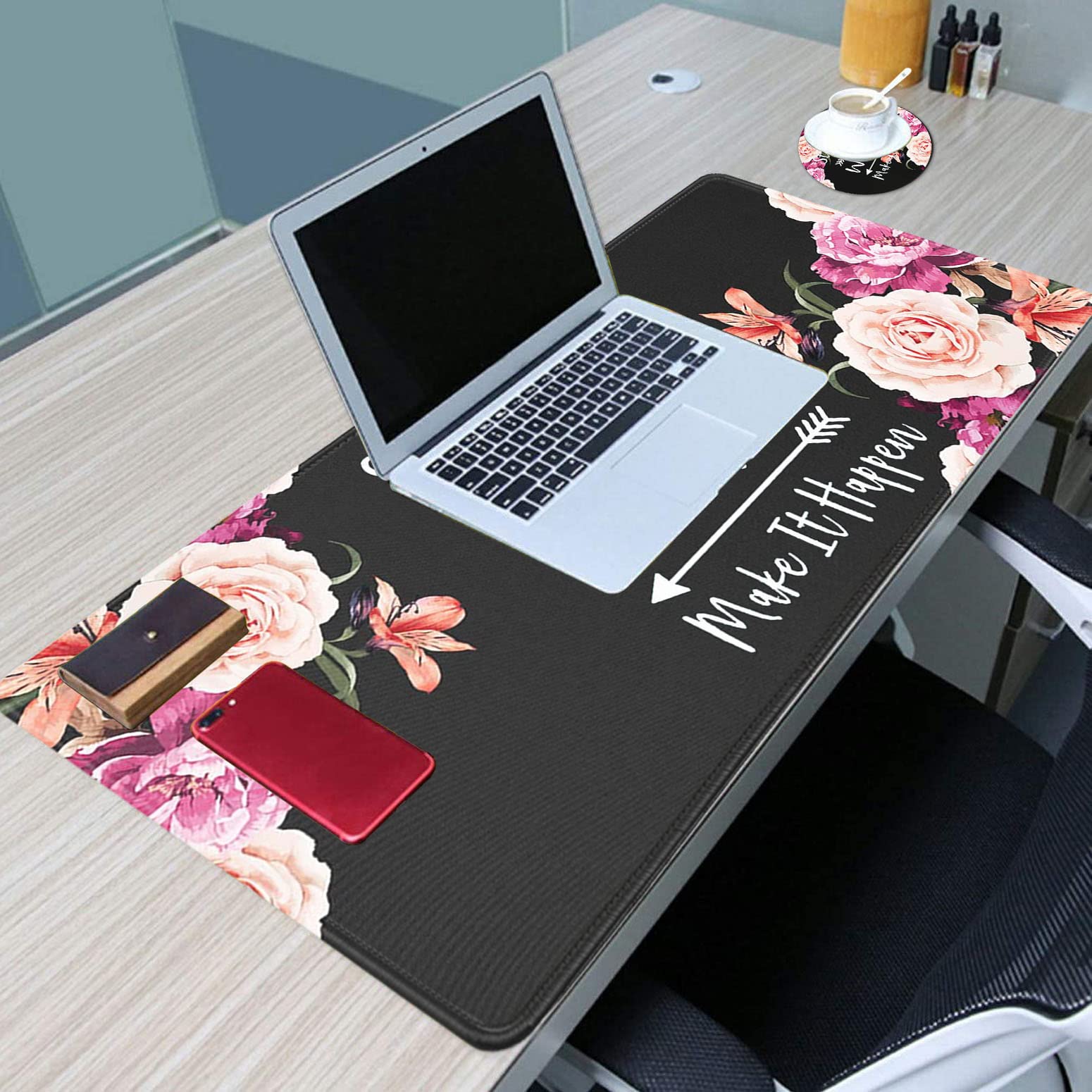 Gaming Mouse Pad - Large Mousepad With No-Slip Rubber Base Stitched Edges(60x30cm), Desk Mat...