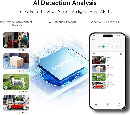 Miniatura 8 de LongPlus 2K Vicohome - Cámaras de seguridad inalámbricas para exteriores, cámara inalámbrica para seguridad del hogar, cámaras WiFi para exteriores
