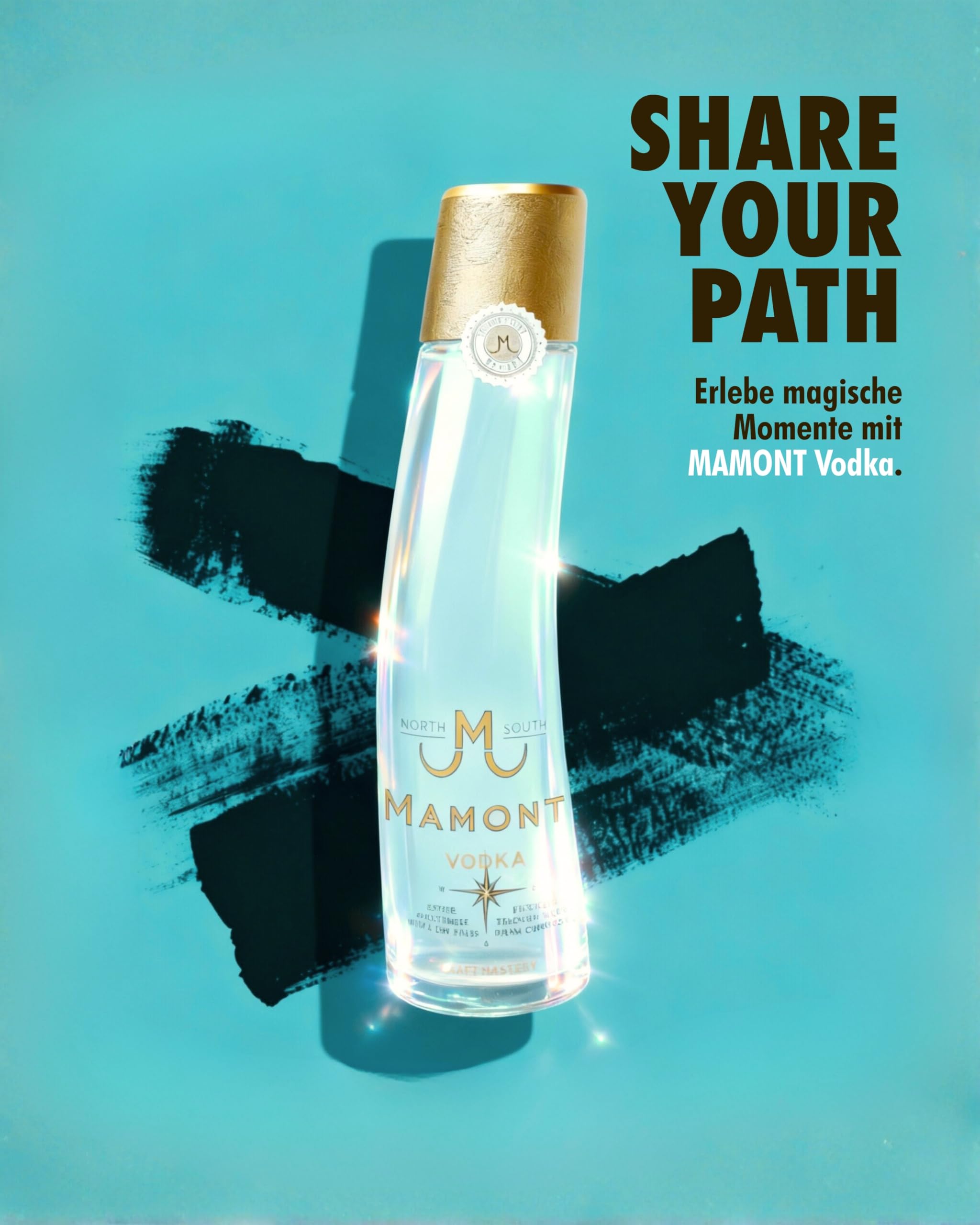 MAMONT Vodka 40% Vol. 700 ml Single Estate Georgien 6-fach destilliert Designflasche