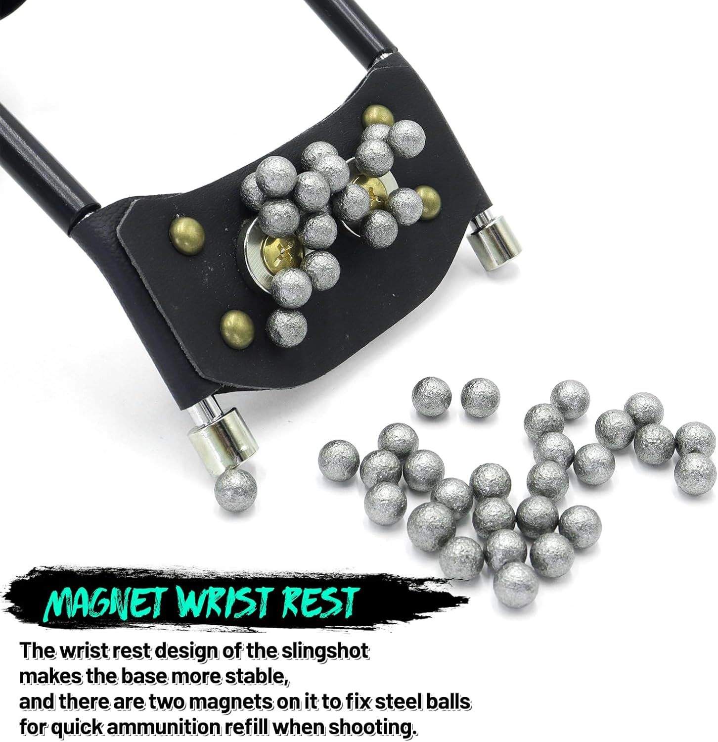 oubert Powerful Slingshot Fishing Kit with Reel Foldable Slingshot Bowfishing Kit with Fishing Darts and Hand Guard Wrist Slingshot for Fishing and Hunting