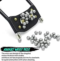 Vista 6 de oubert Potente kit de pesca con tirachinas con carrete plegable Slingshot Bowfishing Kit con dardos de pesca y protector de mano tirachinas