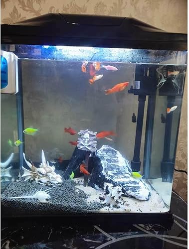 Miniatura 5 de Decoración de acuario y pecera, decoración de terrario para ocultar reptiles, modelo de calavera de imitación de dragón (S)