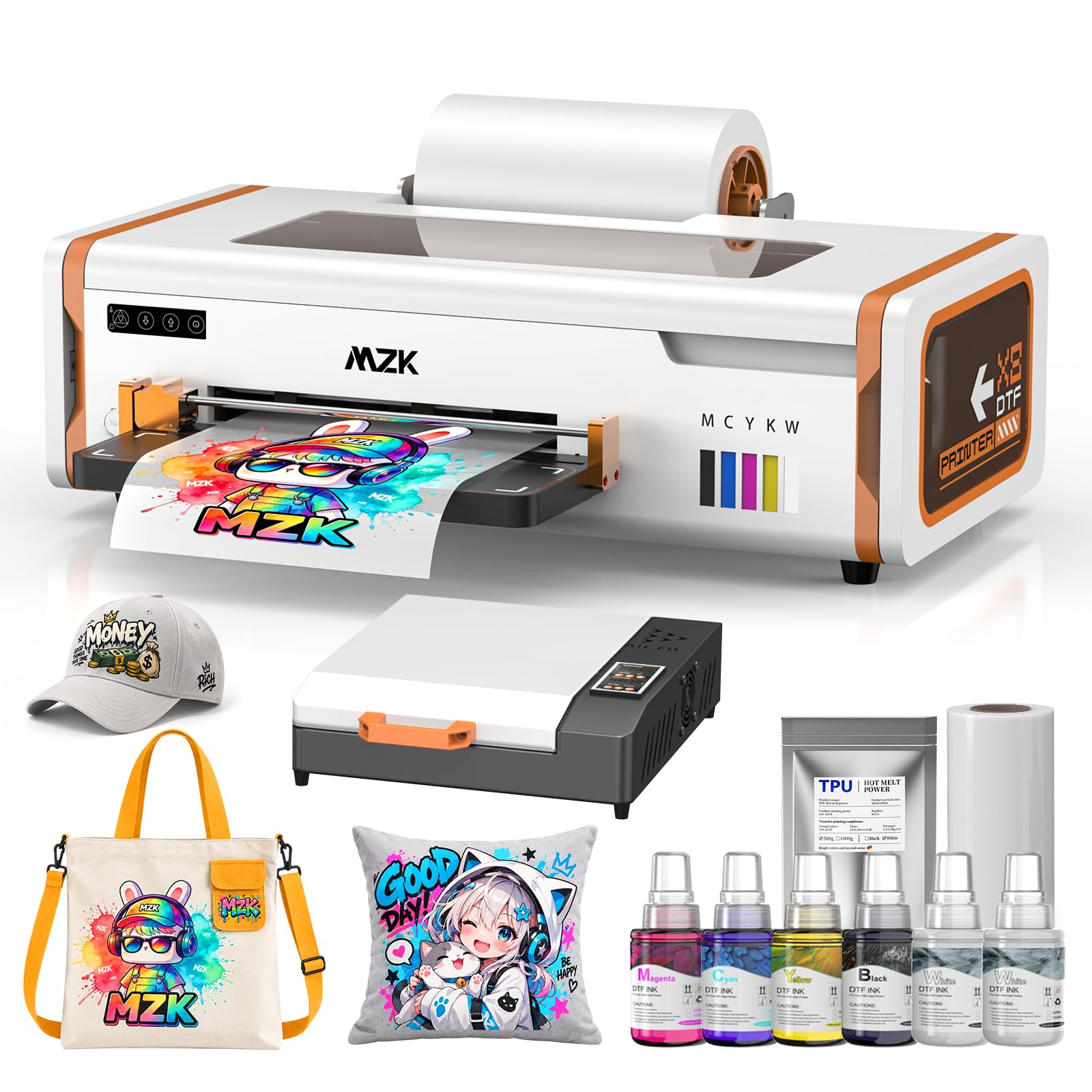 MZK A4 DTF Printer With F1080 Printhead New Model X8
