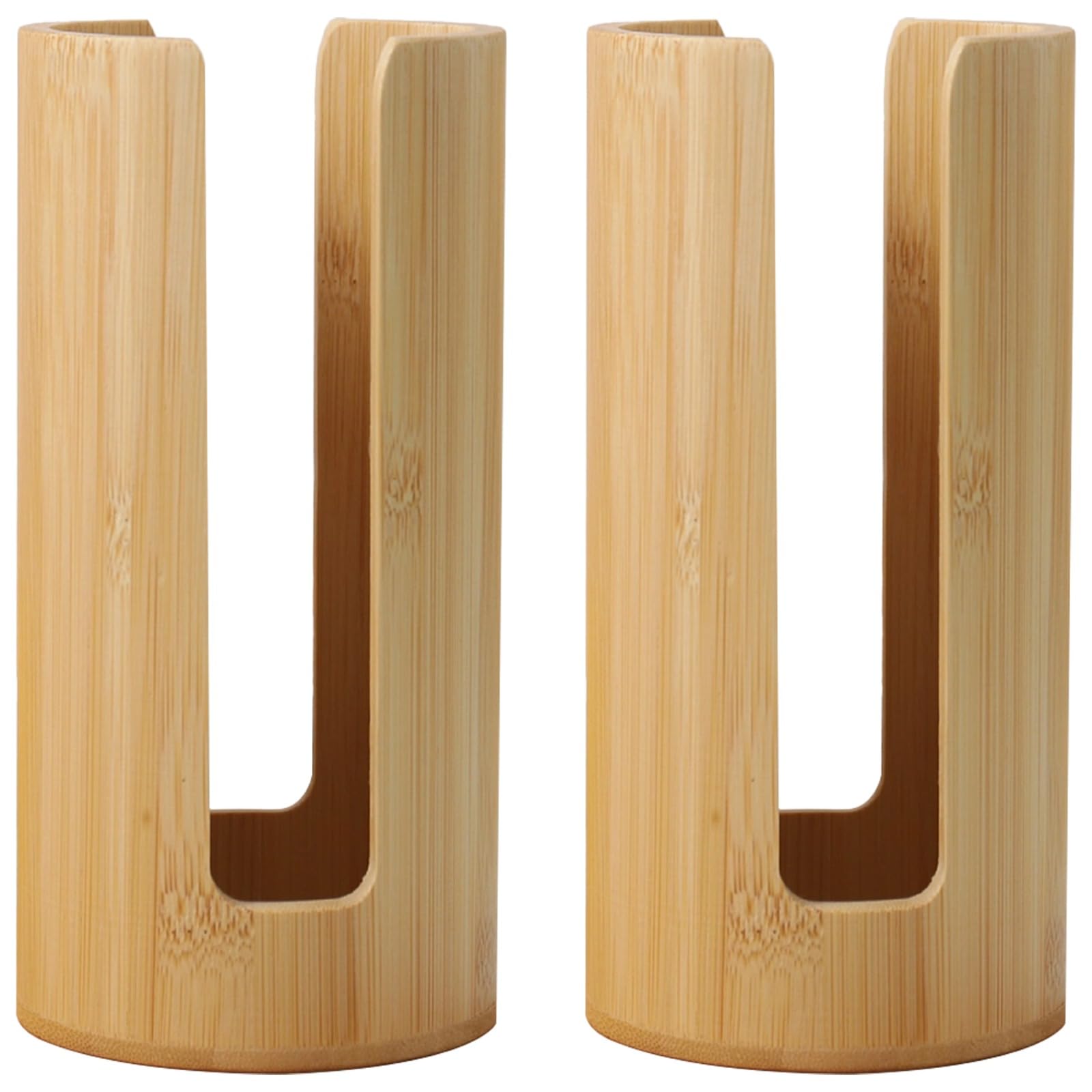 2 Stk. kleiner hölzerner Becherhalter, 9 cm Holz-Becherspender für die Arbeitsplatte, für Zuhause, Büro, Kaffee- und Tee-Zubehör, kompakt, platzsparend und ordentlich