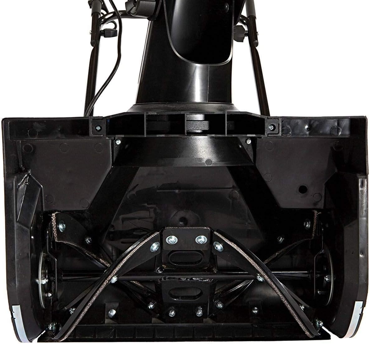 Close-up of the Snow Joe Ultra SJ620's adjustable chute control mechanism.