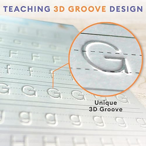 Miniatura 3 de Libro de trabajo de escritura a mano ranurado para niños de 3 a 5 años - Letras y números Montessori de 1 a 100, libro de escritura mágico