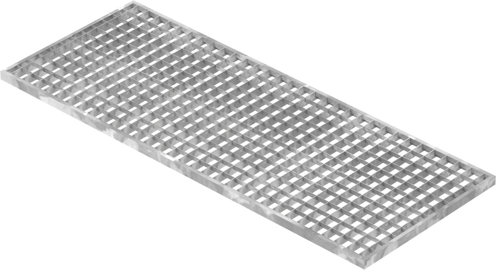 Fenau | Grating/Metal-Grid - Dimensions: 390 x 990 x 20 mm - Grid: 30/30 mm (hot Dip Galvanized) (Frame: 400 x 1000 x 23 mm) Steel-Grating for Light-Shaft