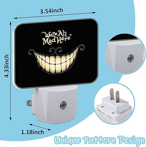 Miniatura 3 de Luz nocturna de Halloween sonrisa enchufable lámpara de noche LED de pared con sensor inteligente del anochecer al amanecer lámpara para adultos