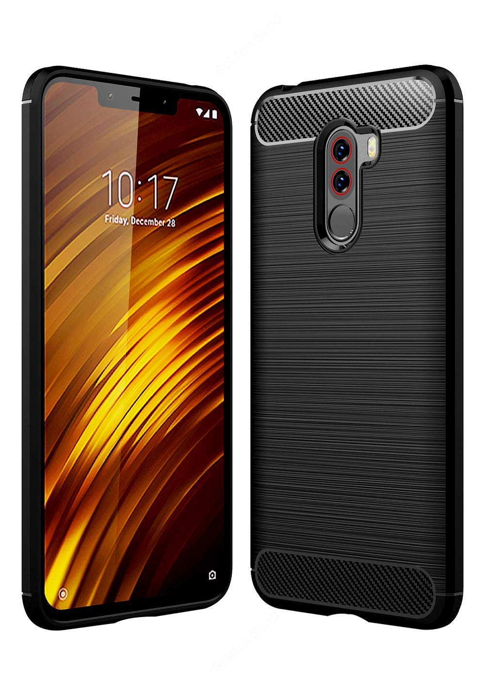 Amazon Brand - Solimo Back Cover Case for Poco F1 | Compatible for Poco F1 Back Cover | 360 Degree Protection | Soft and Flexible (TPU | Matte Black)