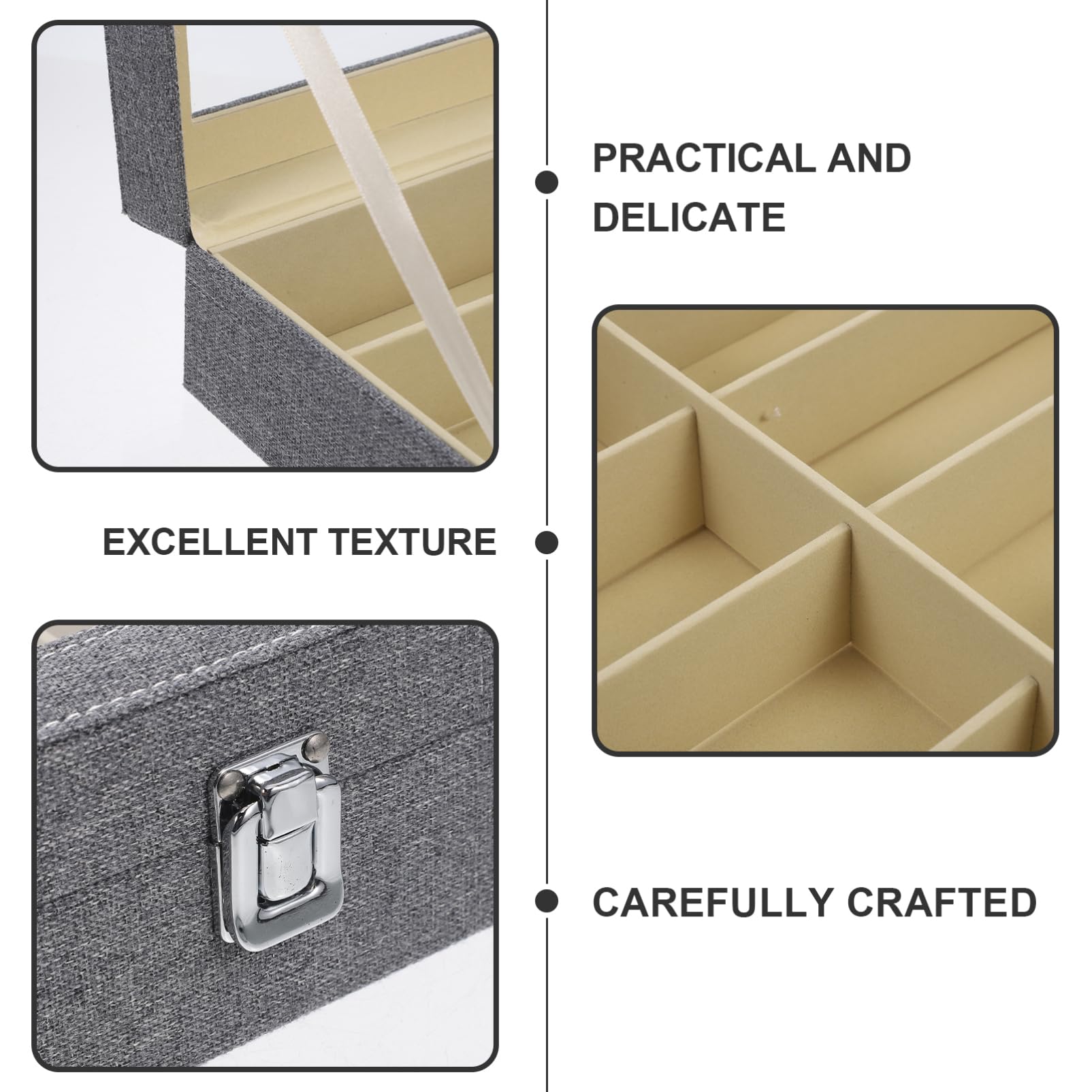 Vaguelly Caja para Guardar Gafas Ranuras de Exhibicion Organizador de Gafas de Sol Estuche Transparente para Tienda o Hogar