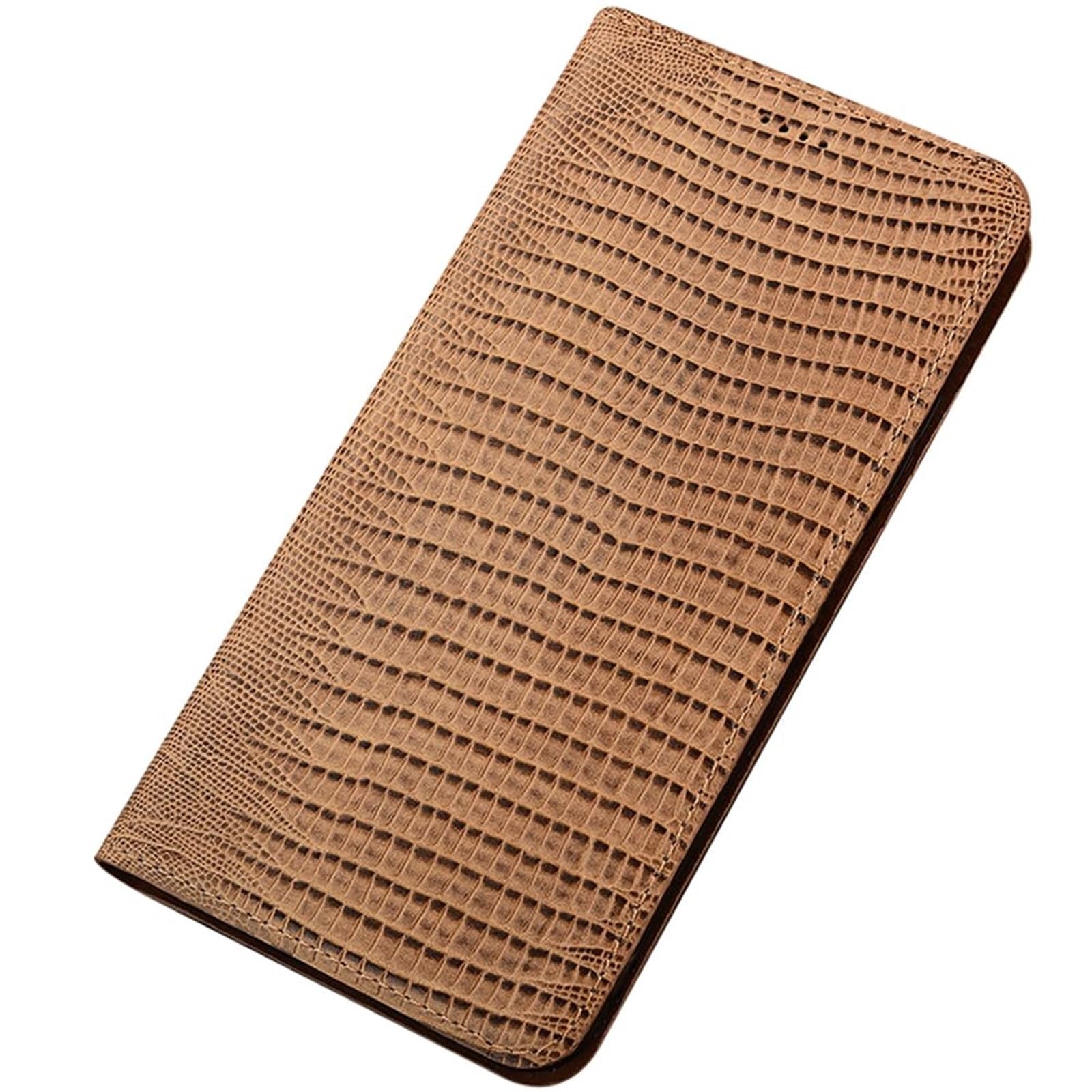 Etui do iPhone'a 17 Pro Max/17 Pro/17 Air/17, etui z prawdziwej skóry z wkładaniem karty, powłoka zapobiegająca odciskom palców (pomarańczowy, 17 Pro)