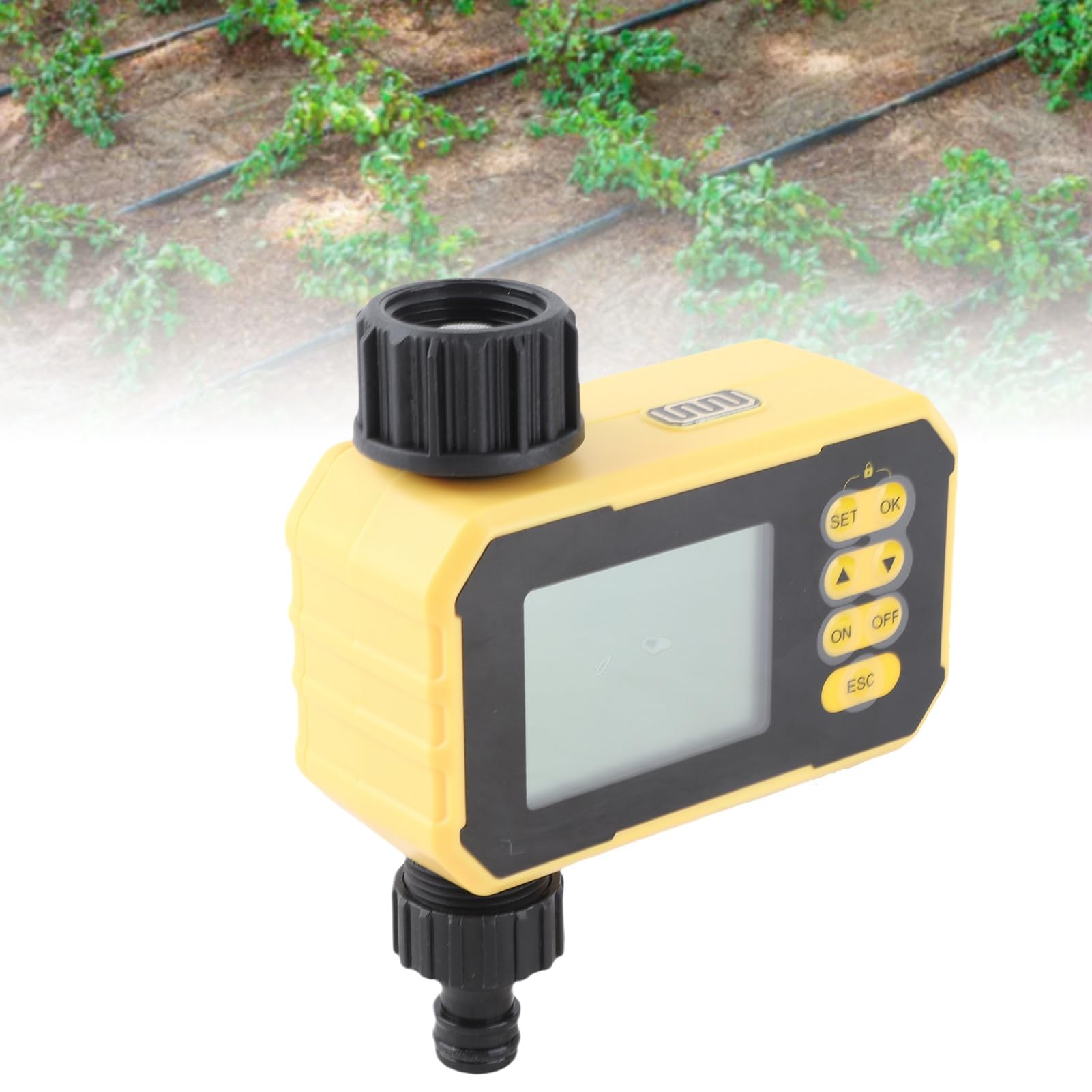 EMUKOEP Temporizzatore Automatico per Irrigazione con Sensore Pioggia, Alimentazione Solare per Parete Verde Familiare, ABS
