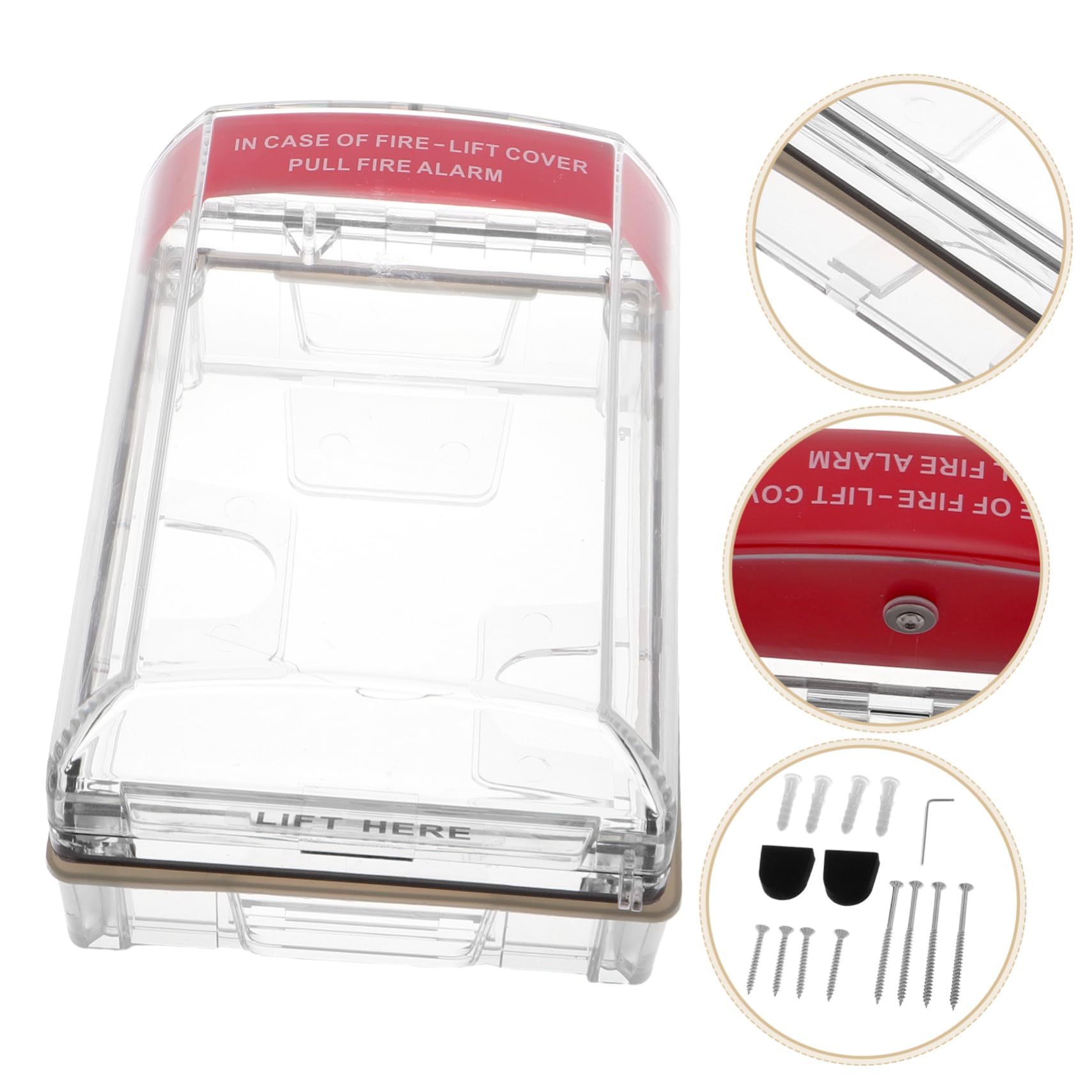 POPETPOP Interruptor para Punto de Llamada de Incendio Protector de Botón de Alarma Manual Cobertura Completa Fácil Instalación para Uso Interiores